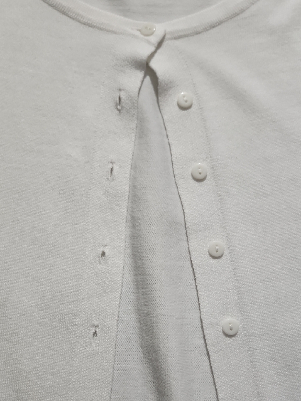 Grace Karin White Knit Button Cardigan - Picture 3 of 4